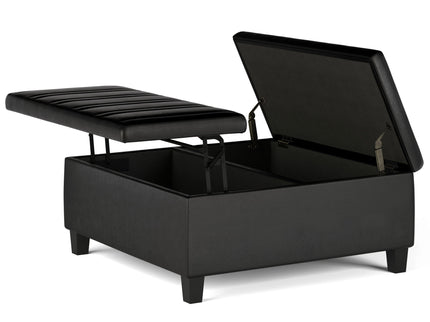 Ellis - Coffee Table Storage Ottoman Contemporary Design