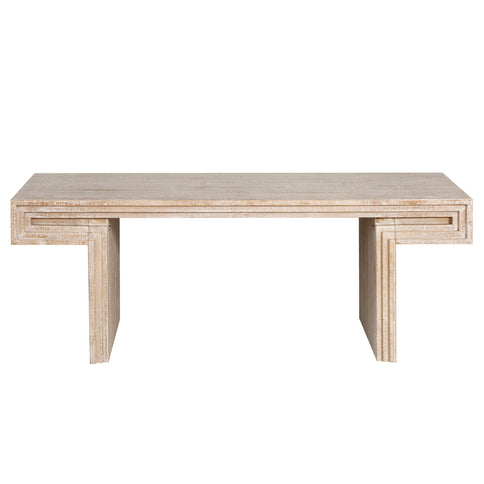 American Vintage Industrial Coffee Table, Double Tier Design