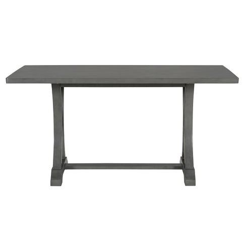 Dining Table Set With 4 Upholstered Chairs And Bench