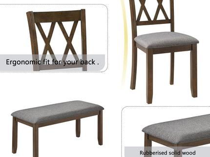Modern Dining Set With Upholstered Chairs