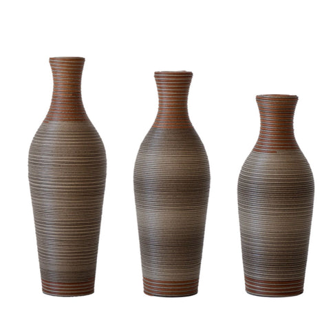 Classic And Neat Floor Vase, High Independent Flower Stand (Set of 3)