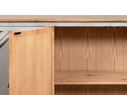 Colette - 6 Door Cabinet Sideboard - Brown