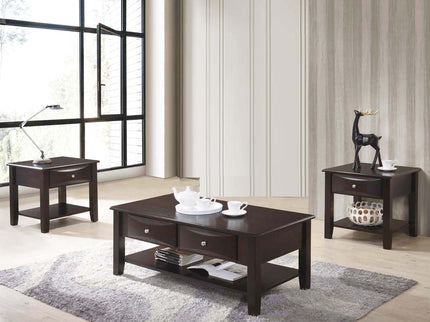 Table Set With Drawers And Open Shelf Storage