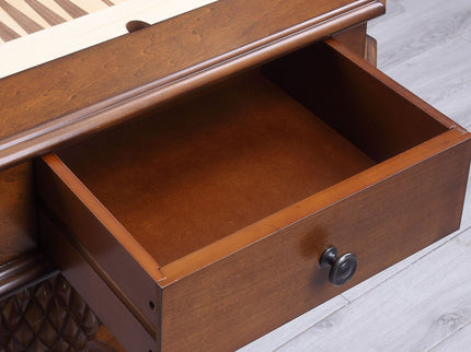 Bishop - Reversible Chess Checker Game Table With Game Tray (Chess Fingures Not Included) - Cherry
