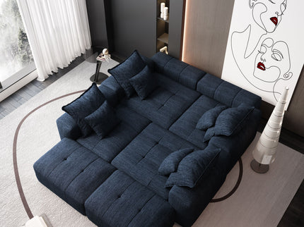 Modern Oversized Diy Combination Modular Sectional Sofa & Pillows