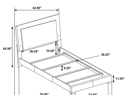 Dulcey - Bedroom Set & LED