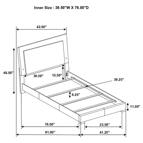 Dulcey - Bedroom Set & LED