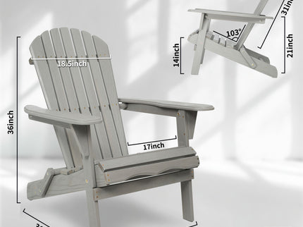 Lounge Patio Chair For Garden Outdoor Wooden Folding Adirondack Chair (Set of 2) Solid Cedar Wood Lounge Patio Chair For Garden
