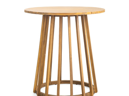 Outdoor Round Top Dining Table, Round Bistro Table - Teak
