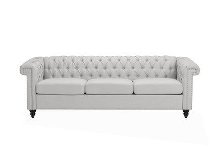 Chesterfield Style 3 Seater Sofa With Deep Button Tufting