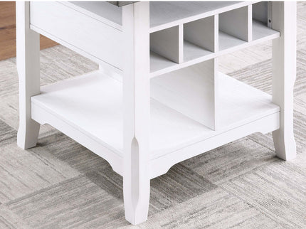 Contemporary Counter Height Dining Set With Built In Lazy Susan