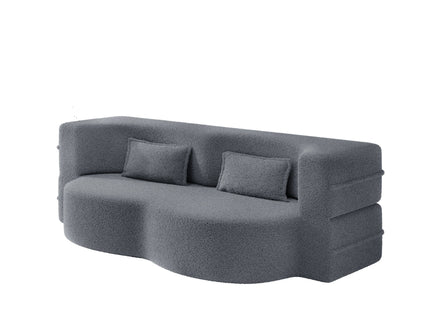 Modern Floor Sofa With 2 Pillows, Twin Size For Living Room