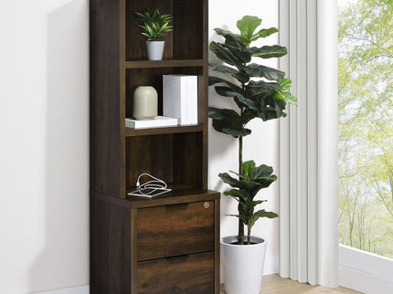 Geary - 3 Shelf Bookcase With USB Charging And Lockable Top Drawer