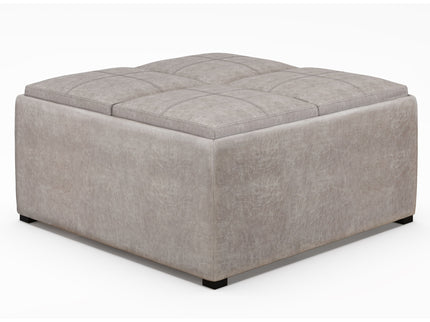Avalon - Square Coffee Table, Storage Ottoman