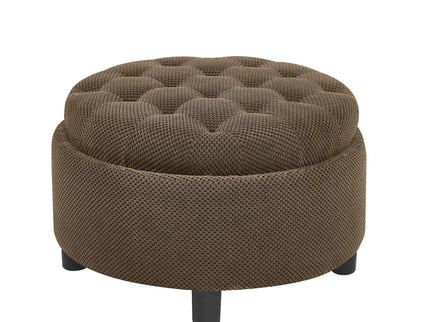 Storage Round Footstool Table Ottoman