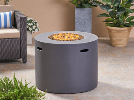 Round Iron Fire Pit With 40, 000 Btu