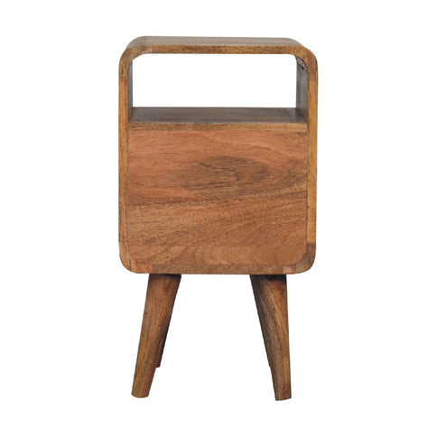 Lille - Mini Curved Nightstand - Oak