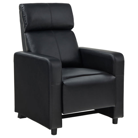 Warren - 5 Seater Home Theater With 4 Wedge Consoles Recliners And Storage Consoles - Black