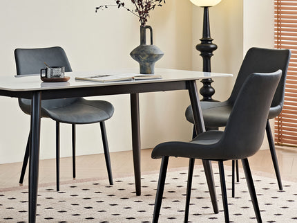 Dining Table Set, Chairs (Set of 2) - Gray