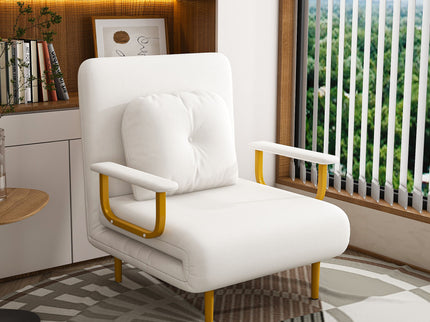 3 In 1 Convertible Folding Sofa Bed With Adjustable Backrest And Pillow