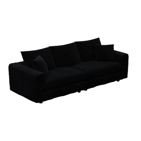 4 Seat Sofa, Modern Comfy Upholstered Sofa Cloud Couch, Deep Seat Couches With Soft Pillows