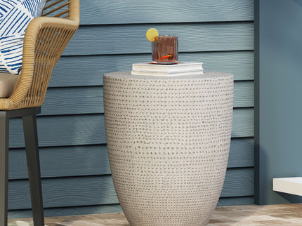 Outdoor Lightweight Concrete, Side Table - Natural