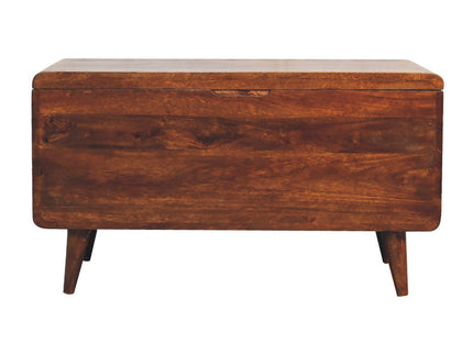 Curved Blanket Box - Chestnut