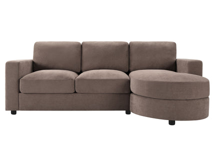 Modern L-Shaped Sectional Sofa With Curved Chaise, USB Ports, And Side Storage Pockets