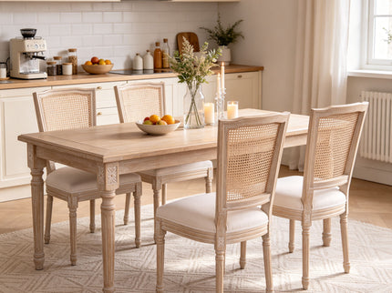 Upholstered Dining Chairs With T - Shaped Back (Set of 2) - Beige