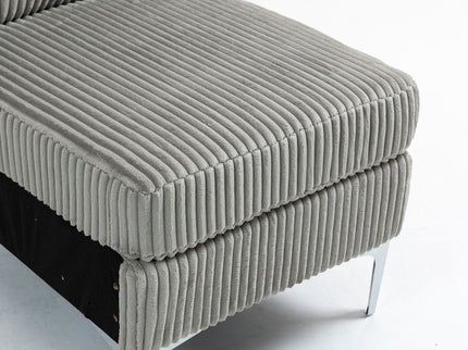 Single Couch Modular Armless Accent Chair With Back Cushion
