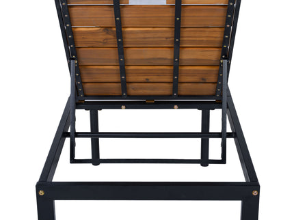 Outdoor Chaise With Adjustable Backrest