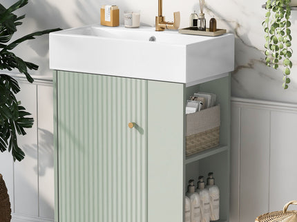 Modern Floating Bathroom Vanity With Ceramic Basin Perfect For Small Bathrooms