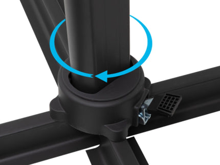 Round Cantilever Patio Umbrella With 360 Rotation & Infinite Tilt Adjustment