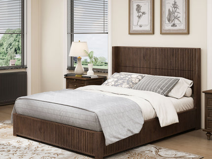 Platform Bed Frame With Headboard, Floor Standing Design