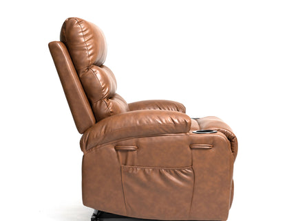 Large Size Electric Power Lift Recliner Chair Sofa With 8 Point Vibration Massage And Lumbar Heat