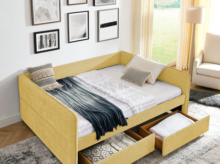 Upholstered Daybed & 2 Drawers