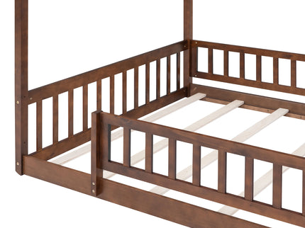 Bed House Bed Frame With Fence