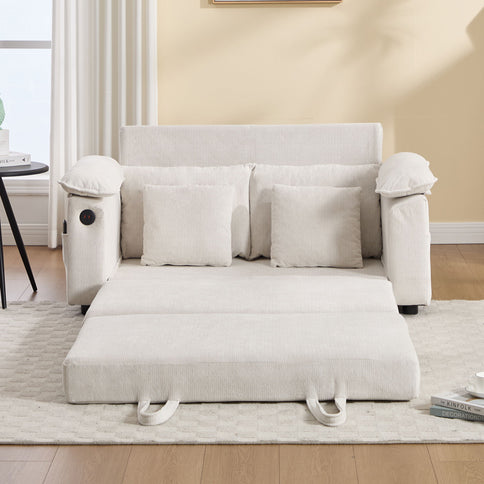 Upholstered Futon Convertible Floor Sofa Bed