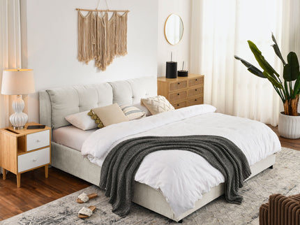 Storage Upholstered Hydraulic Platform Bed With Integrated Headboard