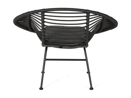 Cordella - Outdoor Woven Wicker Chairs With Cushions, (Set of 2)
