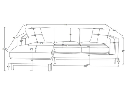 O'Brien - Sectional Sofa With Left Chaise - Sand