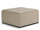 Beige / Faux Leather