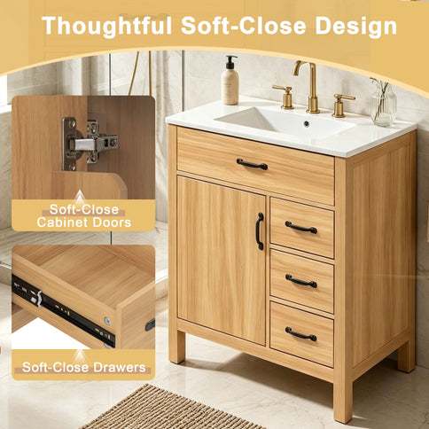 Modern Traditional Bathroom Vanity With Sink