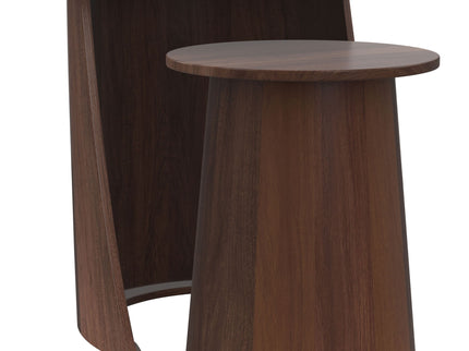 Lionett - 2 Piece Round Nesting Table Set And Round Design - Dark Brown