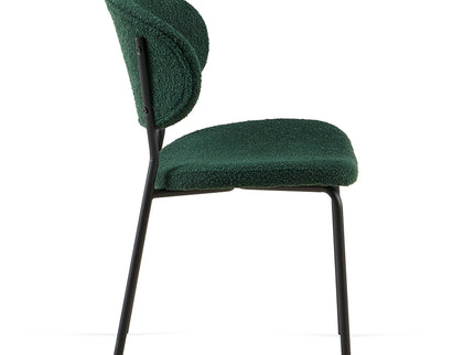 Boucle Dining Chairs, Dining Chairs With Metal Legs For Dining Room, Kitchen, Living Room