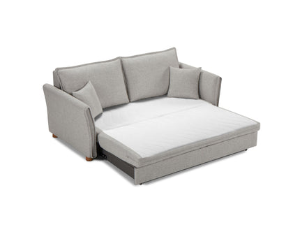 Oren - Chenille Sleeper Sectional Sofa With Storage 2 Toss Pillows - Gray