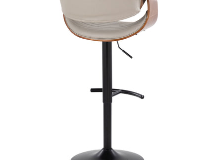 Symphony - Mid Century Modern Adjustable Barstool With Swivel With Rounded T Footrest (Set of 2)
