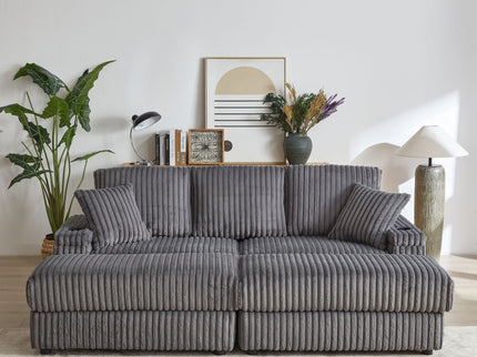 3 Seater Sofa With 2 Ottomans For Living Room