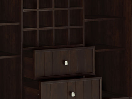Bedford - Sideboard Buffet And Wine Rack - Dark Chestnut Brown