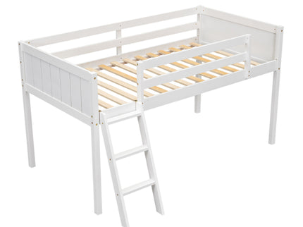 Low Loft Bed With Adjustable Ladder